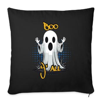 Funny Ghost Design Costume Idea For Cool - Sofa pillowcase 17,3'' x 17,3'' (45 x 45 cm) - black - Front
