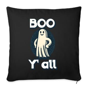 Costume de dernière minute drôle fantôme design - Housse de coussin décorative 45 x 45 cm - noir - Devant
