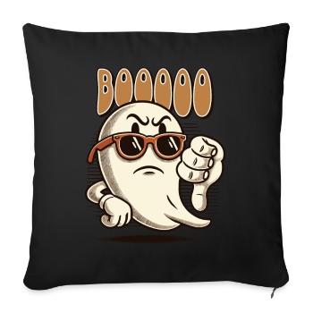Booing Ghost Funny Ghost Design - Sofa pillowcase 17,3'' x 17,3'' (45 x 45 cm) - black - Front