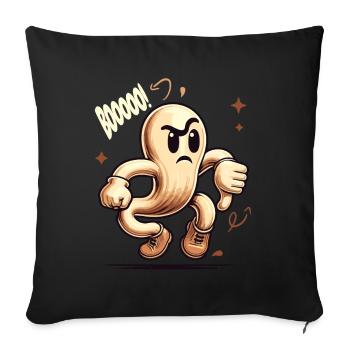 Booing Ghost Funny Halloween Ghost Design - Sofa pillowcase 17,3'' x 17,3'' (45 x 45 cm) - black - Front