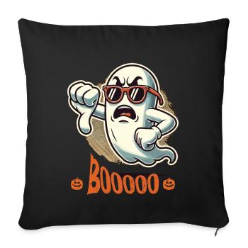 Booing Ghost Funny Halloween Ghost Design - Sofa pillowcase 17,3'' x 17,3'' (45 x 45 cm) - black - Front