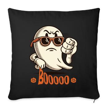 Booing Ghost Funny Ghost Halloween Design - Sofa pillowcase 17,3'' x 17,3'' (45 x 45 cm) - black - Front