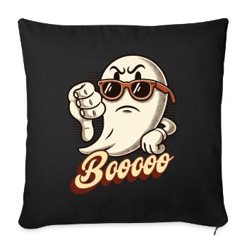 Booing Ghost Funny Ghost Design - Sofa pillowcase 17,3'' x 17,3'' (45 x 45 cm) - black - Front
