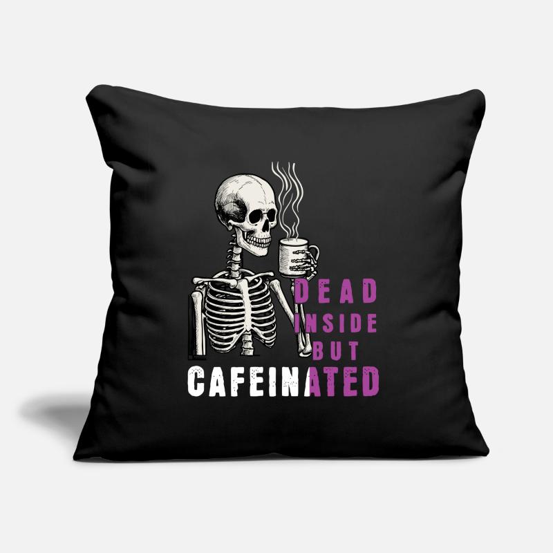 Drôle de dicton de café Housse de coussin décorative 45 x 45 cm
