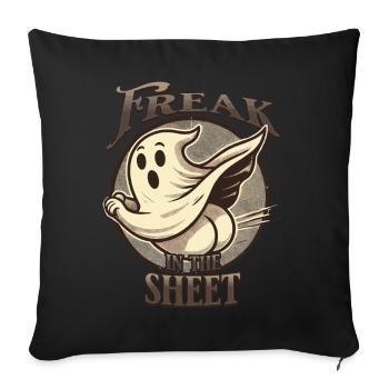 Ghost Shows Butt Freak In The Sheet Humor - Sofa pillowcase 17,3'' x 17,3'' (45 x 45 cm) - black - Front