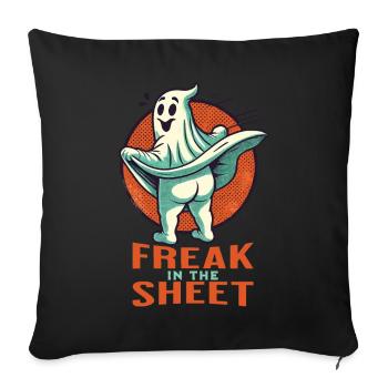 Ghost montre Butt Freak dans un style rétro - Housse de coussin décorative 45 x 45 cm - noir - Devant