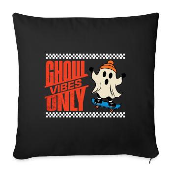 Scary Halloween Ghost Funny Saying - Sofa pillowcase 17,3'' x 17,3'' (45 x 45 cm) - black - Front
