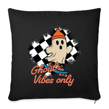 Ghoul Vibes Only Funny Halloween Saying - Sofa pillowcase 17,3'' x 17,3'' (45 x 45 cm) - black - Front