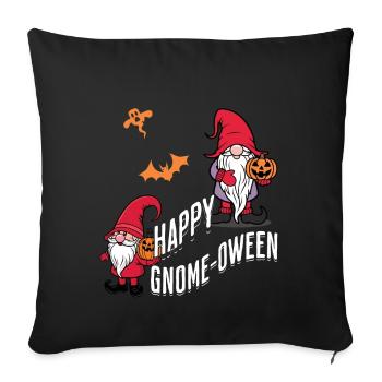 Happy Gnome-Oween Last Minute Costume - Sofa pillowcase 17,3'' x 17,3'' (45 x 45 cm) - black - Front