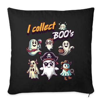 Drôle fantôme collection Vintage Retro Design - Housse de coussin décorative 45 x 45 cm - noir - Devant