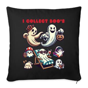 Drôle fantôme collection Vintage Retro Design - Housse de coussin décorative 45 x 45 cm - noir - Devant