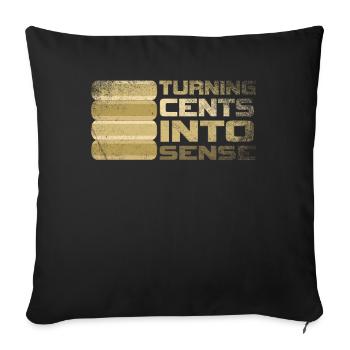 Old Coins New Adventures Numismatics - Sofa pillowcase 17,3'' x 17,3'' (45 x 45 cm) - black - Front
