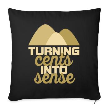 Old Coins New Adventures Numismatics - Sofa pillowcase 17,3'' x 17,3'' (45 x 45 cm) - black - Front