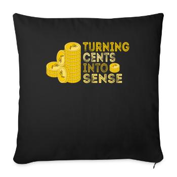 Old Coins New Adventures Numismatics - Sofa pillowcase 17,3'' x 17,3'' (45 x 45 cm) - black - Front