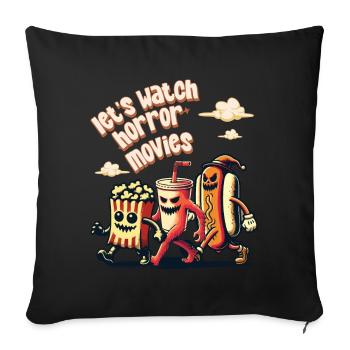 Yummy Funny Halloween Design Horror Movies - Sofa pillowcase 17,3'' x 17,3'' (45 x 45 cm) - black - Front