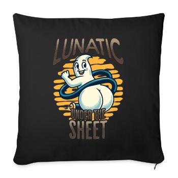 Ghost Shows Butt Funny Ghost Design - Sofa pillowcase 17,3'' x 17,3'' (45 x 45 cm) - black - Front