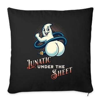Ghost Shows Butt Funny Saying Design - Sofa pillowcase 17,3'' x 17,3'' (45 x 45 cm) - black - Front