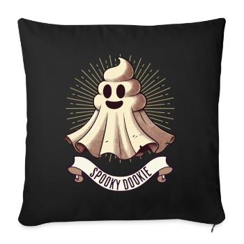 Funny poop pile ghost humorous poop - Sofa pillowcase 17,3'' x 17,3'' (45 x 45 cm) - black - Front