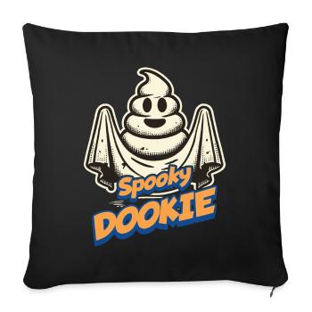 Funny poop pile ghost humorous poop - Sofa pillowcase 17,3'' x 17,3'' (45 x 45 cm) - black - Front