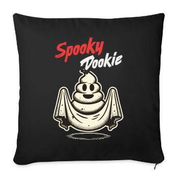 Funny poop pile ghost spooky dookie - Sofa pillowcase 17,3'' x 17,3'' (45 x 45 cm) - black - Front