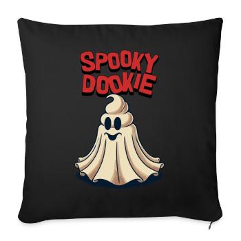 Funny poop pile ghost spooky dookie retro - Sofa pillowcase 17,3'' x 17,3'' (45 x 45 cm) - black - Front