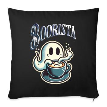 Boorista Café Drôle Disant Halloween - Housse de coussin décorative 45 x 45 cm - noir - Devant