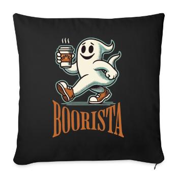 Funny Coffee Saying Spooky Ghosts - Sofa pillowcase 17,3'' x 17,3'' (45 x 45 cm) - black - Front