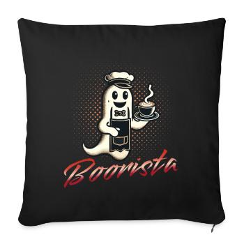 Lustiger Kaffee Spruch Boorista Halloween Geist - Sofakissenbezug 45 x 45 cm - Schwarz - Vorne
