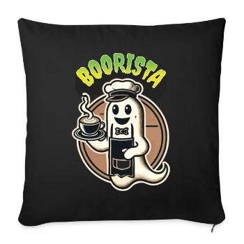 Funny Coffee Saying Spooky Ghosts - Sofa pillowcase 17,3'' x 17,3'' (45 x 45 cm) - black - Front