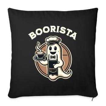 Funny Coffee Saying Spooky Ghosts - Sofa pillowcase 17,3'' x 17,3'' (45 x 45 cm) - black - Front