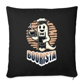 Boorista Café Drôle Disant Halloween - Housse de coussin décorative 45 x 45 cm - noir - Devant