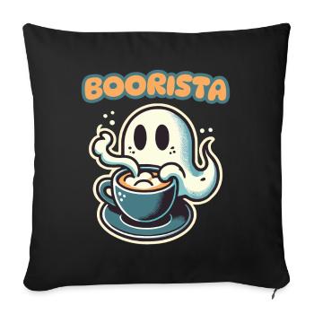 Boorista Café Drôle Disant Halloween - Housse de coussin décorative 45 x 45 cm - noir - Devant