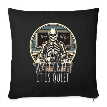 Drôle Enseignant Halloween Sarcasme Dire Design - Housse de coussin décorative 45 x 45 cm - noir - Devant