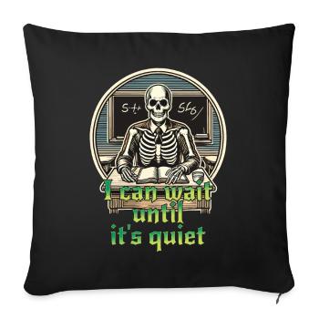 Drôle Enseignant Halloween Sarcasme Dire Design - Housse de coussin décorative 45 x 45 cm - noir - Devant