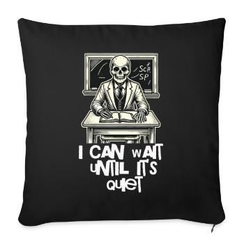 Drôle Enseignant Halloween Sarcasme Dire Design - Housse de coussin décorative 45 x 45 cm - noir - Devant