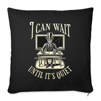 Funny Teacher Design Last Minute Costume - Sofa pillowcase 17,3'' x 17,3'' (45 x 45 cm) - black - Front