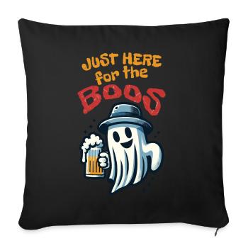 Halloween Ghost Party with Beer and Alcohol - Sofa pillowcase 17,3'' x 17,3'' (45 x 45 cm) - black - Front