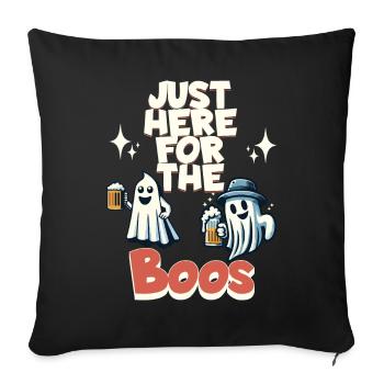 Halloween Ghost Party with Beer and Alcohol - Sofa pillowcase 17,3'' x 17,3'' (45 x 45 cm) - black - Front