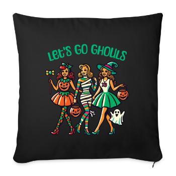 Funny Halloween Girl Let's Go Ghouls - Sofa pillowcase 17,3'' x 17,3'' (45 x 45 cm) - black - Front
