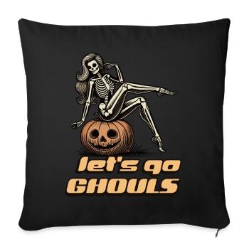 Lets Go Ghouls Drôle Halloween Fille - Housse de coussin décorative 45 x 45 cm - noir - Devant