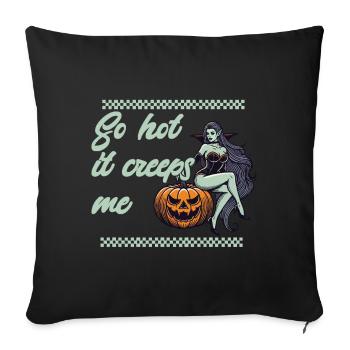 tellement chaud que ça me fait peur Lustiger Halloween Spruch - Housse de coussin décorative 45 x 45 cm - noir - Devant