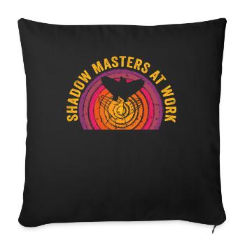 Shadow Masters At Work Puppet Shows - Sofa pillowcase 17,3'' x 17,3'' (45 x 45 cm) - black - Front