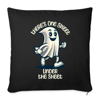 Funny Ghost Disguise Halloween Outfit - Sofa pillowcase 17,3'' x 17,3'' (45 x 45 cm) - black - Front