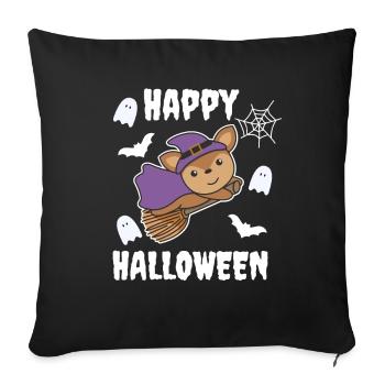 Deer Happy Halloween Witch Kids Witches Costume - Sofa pillowcase 17,3'' x 17,3'' (45 x 45 cm) - black - Front
