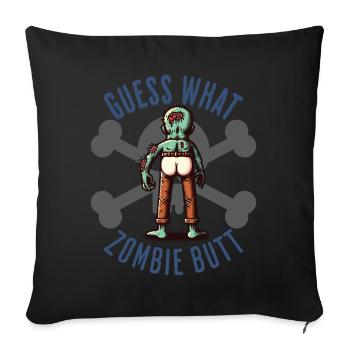 Halloween guess what zombie butt surprise - Sofa pillowcase 17,3'' x 17,3'' (45 x 45 cm) - black - Front