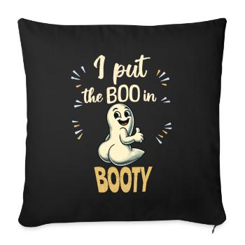 Ghost butt I put the boo in booty - Sofa pillowcase 17,3'' x 17,3'' (45 x 45 cm) - black - Front