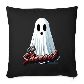 Oh Sheet Ghost Drôle Halloween Fun - Housse de coussin décorative 45 x 45 cm - noir - Devant
