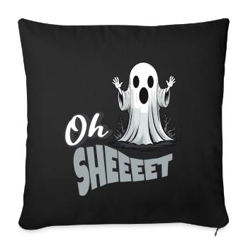 Drôle Halloween Oh Sheet Ghost - Housse de coussin décorative 45 x 45 cm - noir - Devant