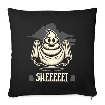 Halloween Poop Pile Ghost Sheet Fun - Sofa pillowcase 17,3'' x 17,3'' (45 x 45 cm) - black - Front