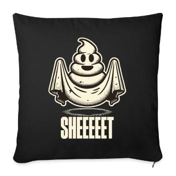 Halloween Poop Pile Ghost Sheet Fun - Sofa pillowcase 17,3'' x 17,3'' (45 x 45 cm) - black - Front